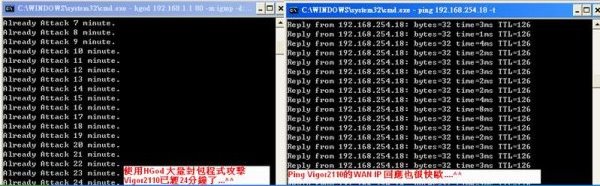 Vigor2110-HGod&Ping 測試.JPG